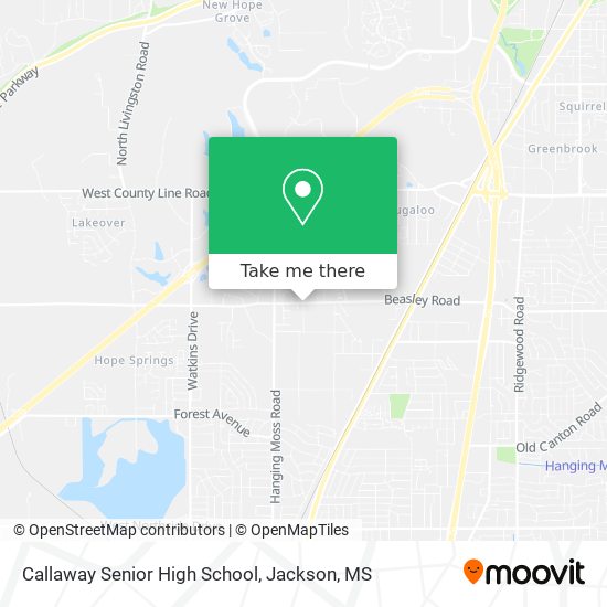 Callaway Senior High School map