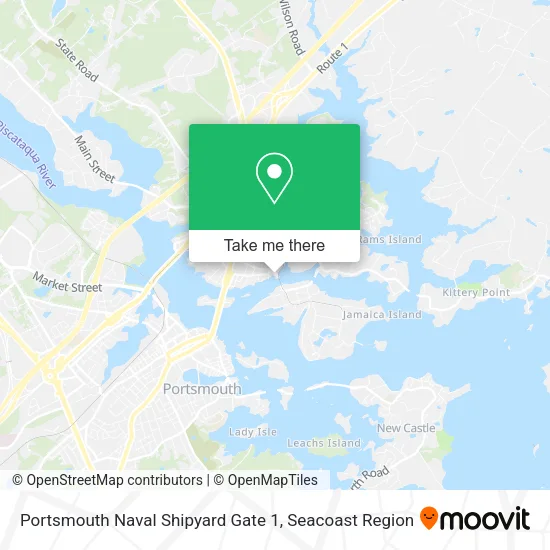 Portsmouth Naval Shipyard Gate 1 map