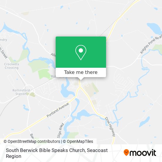 Mapa de South Berwick Bible Speaks Church