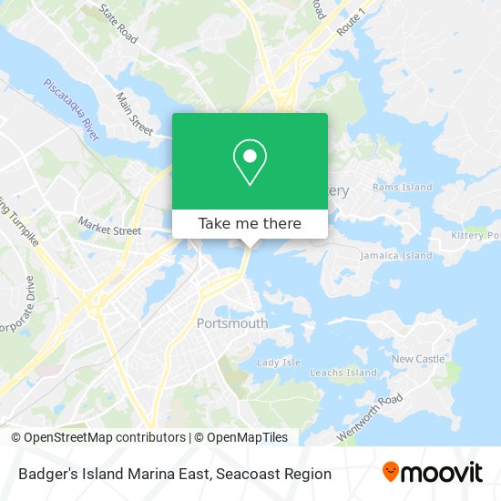 Badger's Island Marina East map