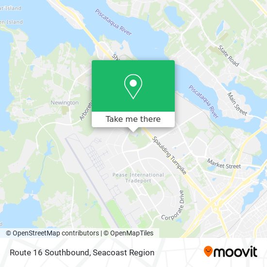 Route 16 Southbound map