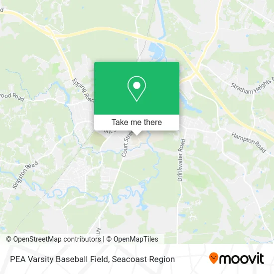 PEA Varsity Baseball Field map