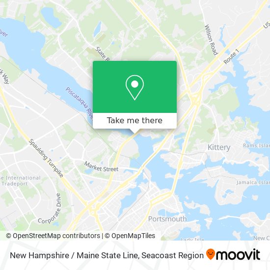 New Hampshire / Maine State Line map