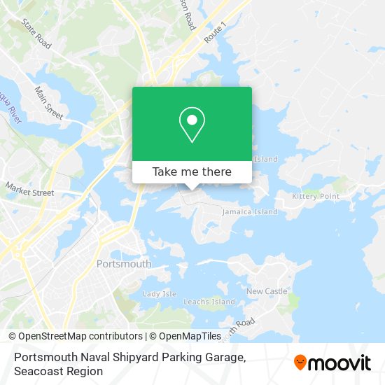 Portsmouth Naval Shipyard Parking Garage map