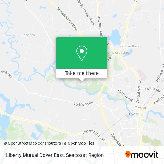 Liberty Mutual Dover East map