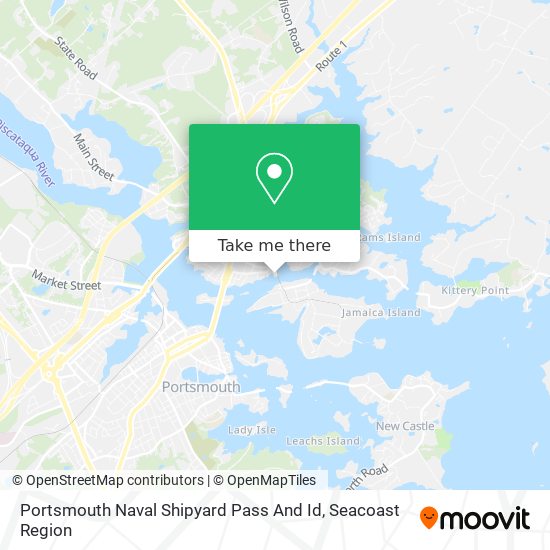 Mapa de Portsmouth Naval Shipyard Pass And Id