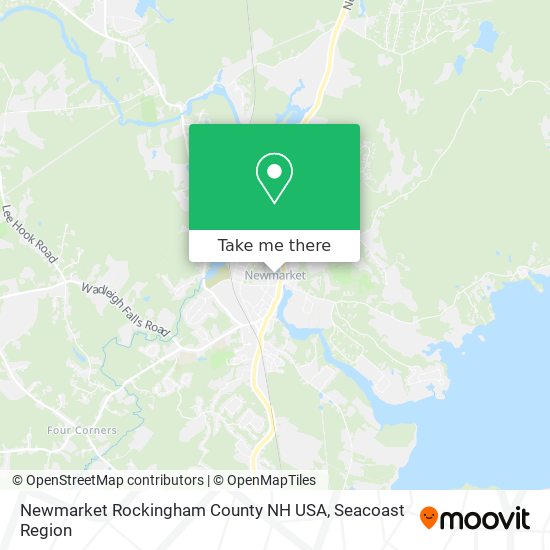 Newmarket Rockingham County NH USA map