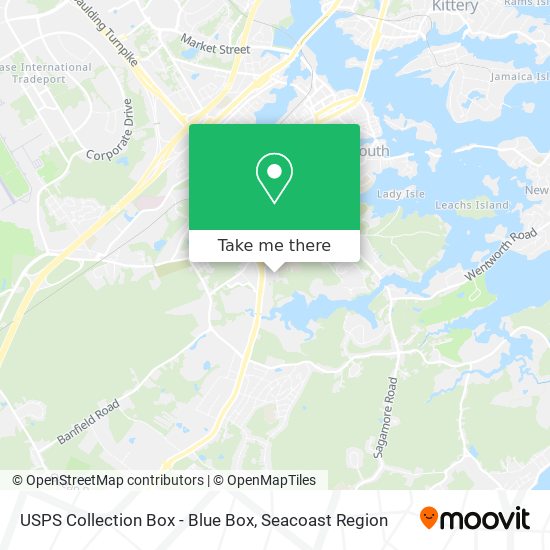 USPS Collection Box - Blue Box map