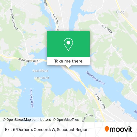 Exit 6/Durham/Concord/W map