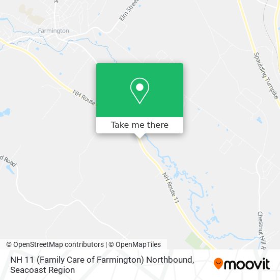 Mapa de NH 11 (Family Care of Farmington) Northbound