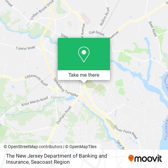 Mapa de The New Jersey Department of Banking and Insurance
