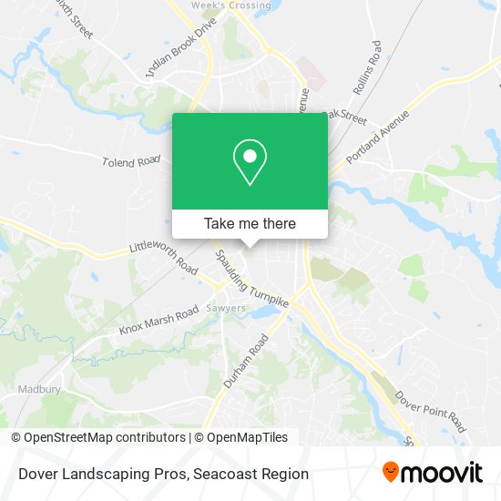 Dover Landscaping Pros map