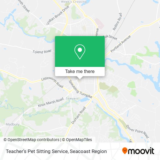 Mapa de Teacher's Pet Sitting Service