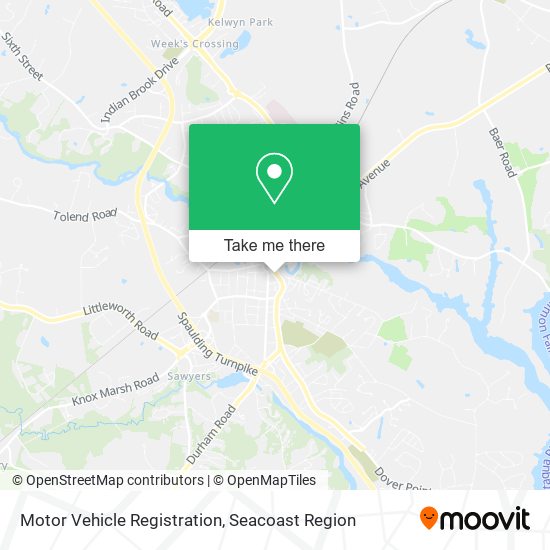 Motor Vehicle Registration map