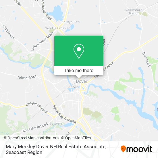 Mary Merkley Dover NH Real Estate Associate map