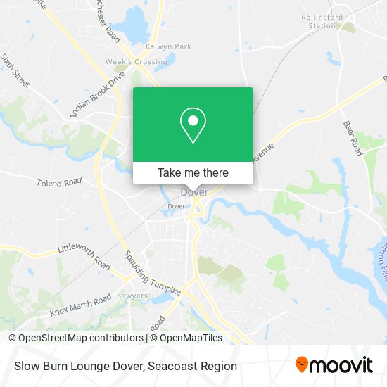 Slow Burn Lounge Dover map
