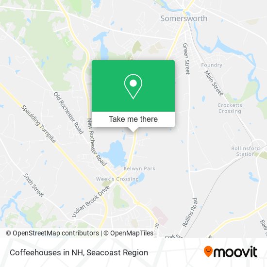 Coffeehouses in NH map