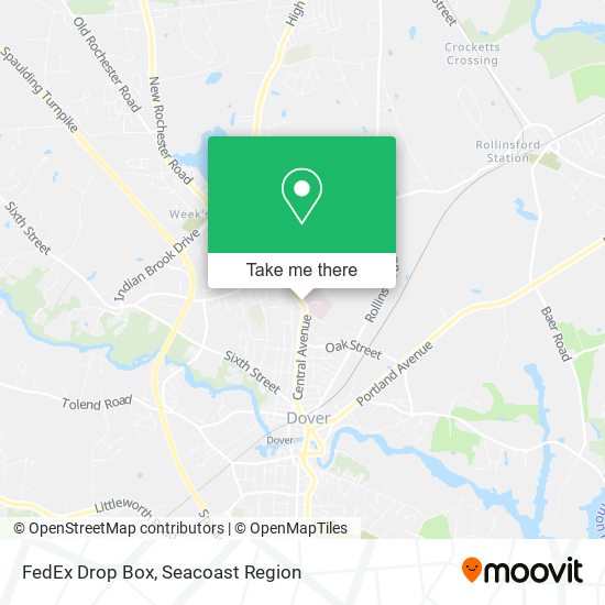 FedEx Drop Box map