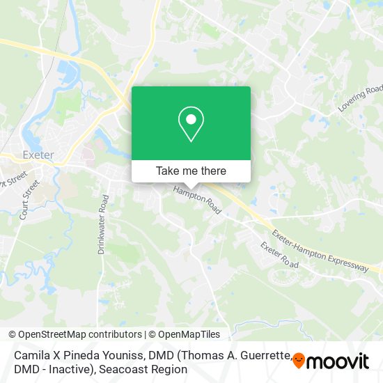 Mapa de Camila X Pineda Youniss, DMD (Thomas A. Guerrette, DMD - Inactive)