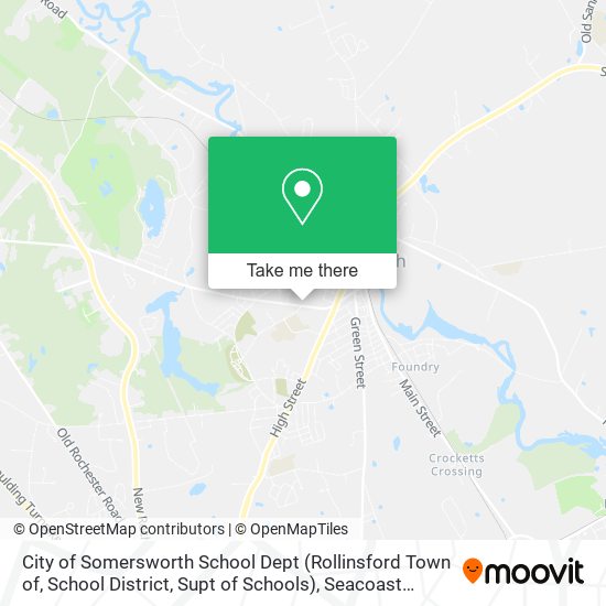 Mapa de City of Somersworth School Dept (Rollinsford Town of, School District, Supt of Schools)