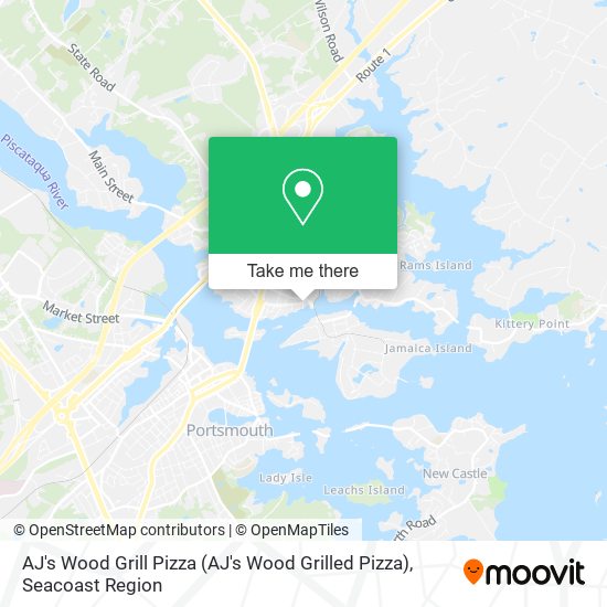 AJ's Wood Grill Pizza map