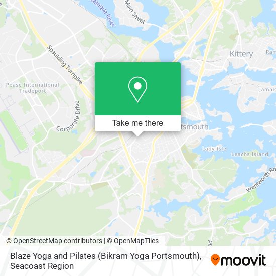 Blaze Yoga and Pilates (Bikram Yoga Portsmouth) map