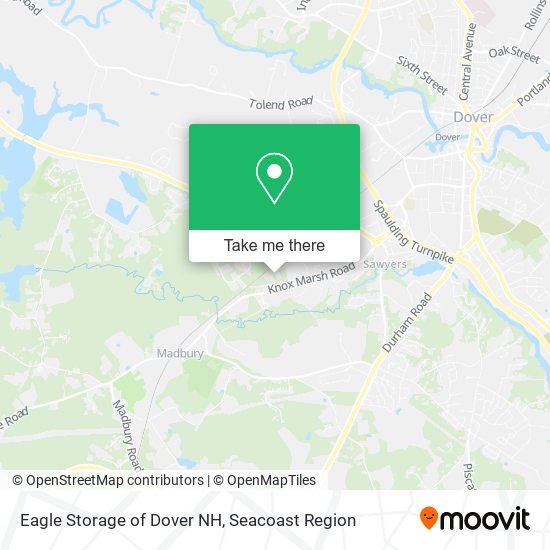 Eagle Storage of Dover NH map