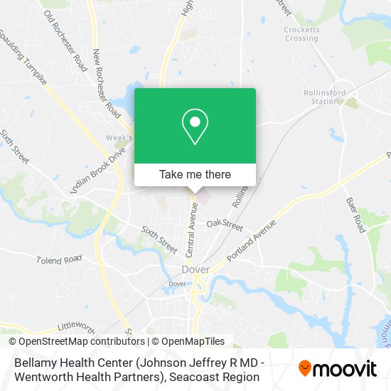 Mapa de Bellamy Health Center (Johnson Jeffrey R MD - Wentworth Health Partners)