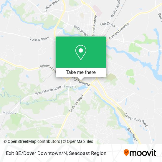Mapa de Exit 8E/Dover Downtown/N