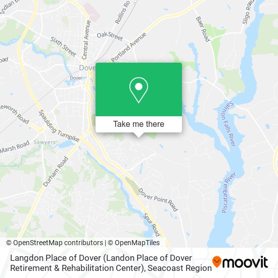 Langdon Place of Dover (Landon Place of Dover Retirement & Rehabilitation Center) map