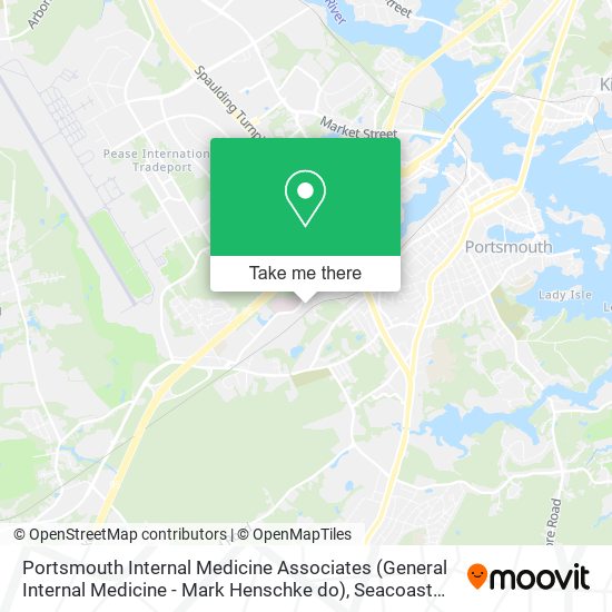 Mapa de Portsmouth Internal Medicine Associates (General Internal Medicine - Mark Henschke do)