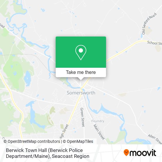 Mapa de Berwick Town Hall (Berwick Police Department / Maine)