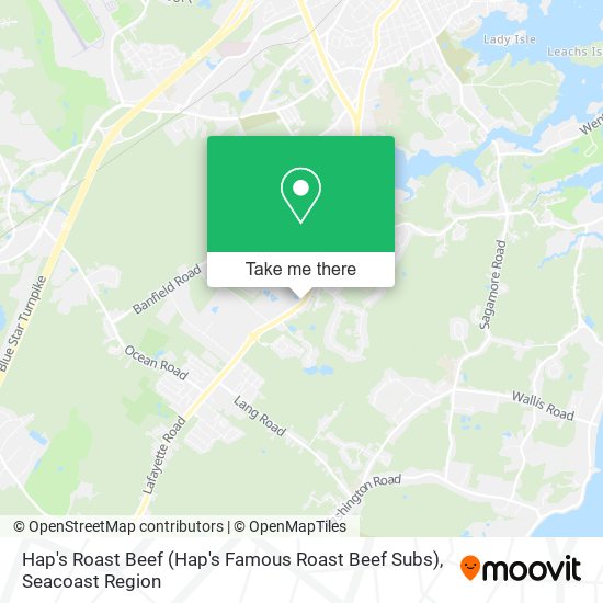 Hap's Roast Beef (Hap's Famous Roast Beef Subs) map