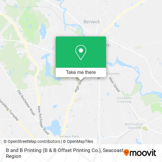 B and B Printing (B & B Offset Printing Co.) map