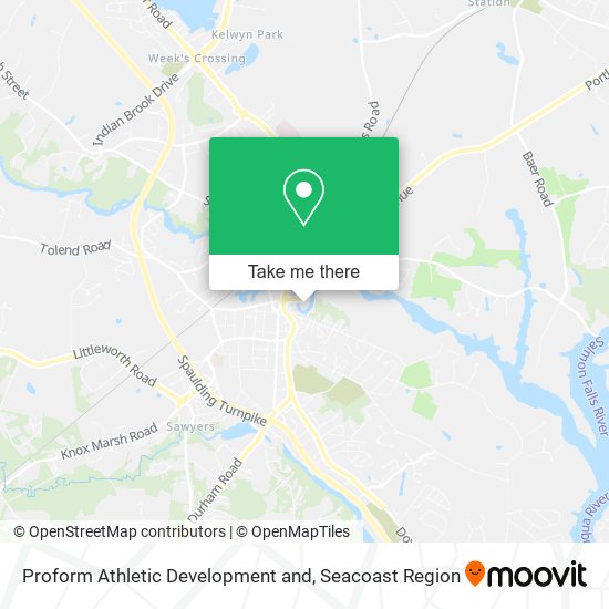 Proform Athletic Development and map