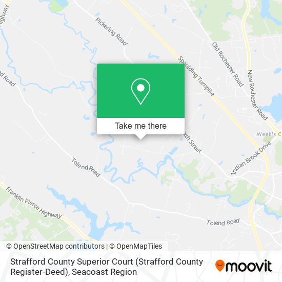 Mapa de Strafford County Superior Court (Strafford County Register-Deed)