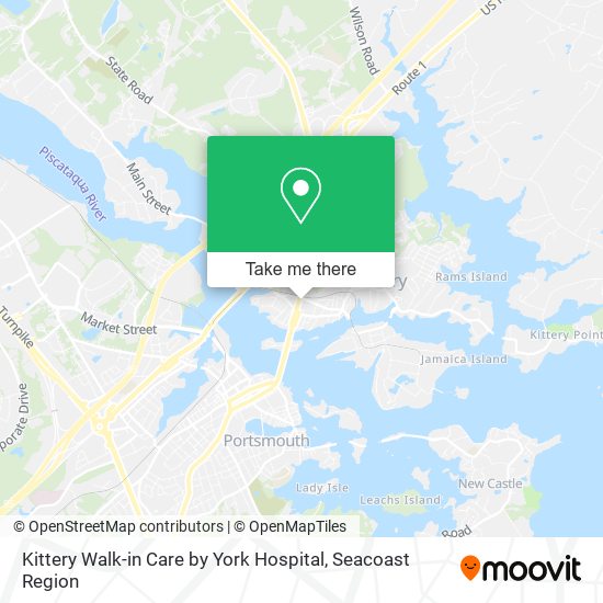 Kittery Walk-in Care by York Hospital map