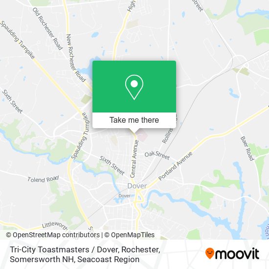 Mapa de Tri-City Toastmasters / Dover, Rochester, Somersworth NH