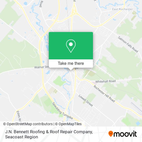 Mapa de J.N. Bennett Roofing & Roof Repair Company