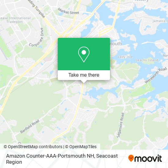 Mapa de Amazon Counter-AAA-Portsmouth NH