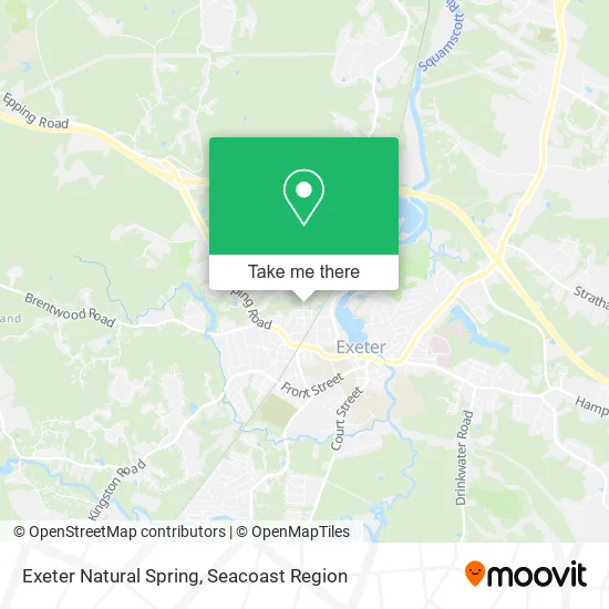Mapa de Exeter Natural Spring