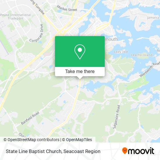 State Line Baptist Church map