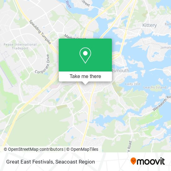 Great East Festivals map