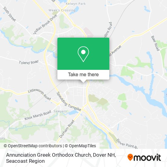 Annunciation Greek Orthodox Church, Dover NH map