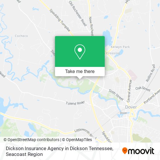 Dickson Insurance Agency in Dickson Tennessee map