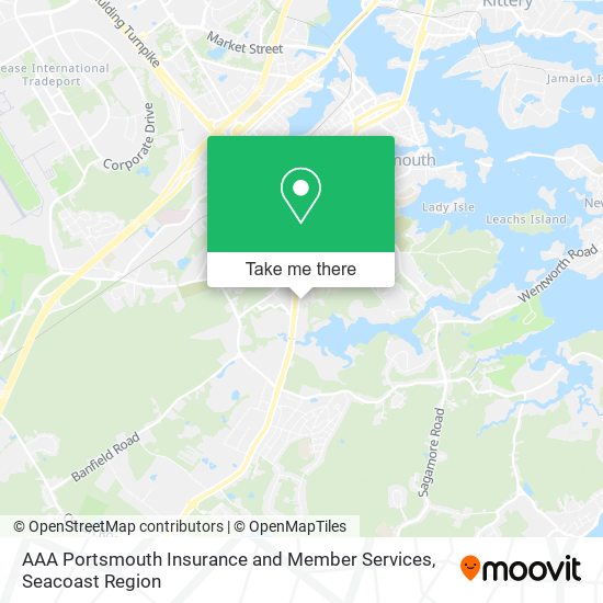 AAA Portsmouth Insurance and Member Services map