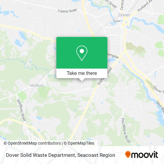 Mapa de Dover Solid Waste Department