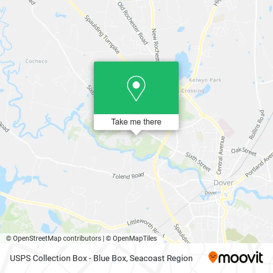 Mapa de USPS Collection Box - Blue Box