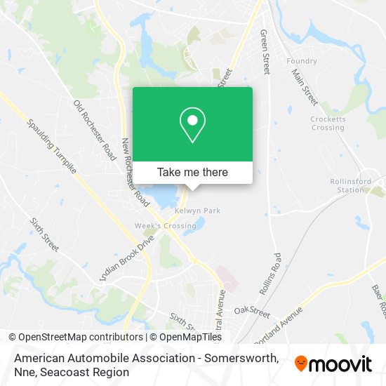 American Automobile Association - Somersworth, Nne map