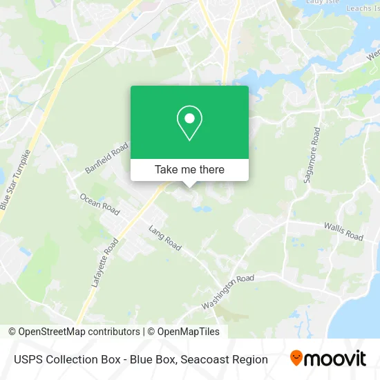 USPS Collection Box - Blue Box map